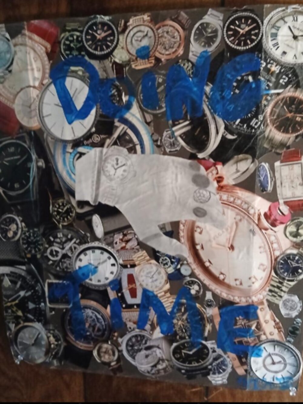 Original Mixed-Media Collage by Chef Mark Heaton "Doing Time "